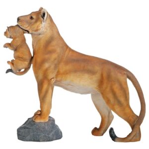 Design Toscano KY1874 34 Inch Lioness with Cub Statue