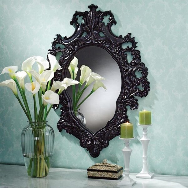 Design Toscano KY249 28 Inch Madame Antoinette Salon Mirror - Ebony