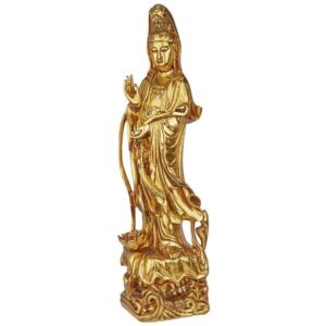 Design Toscano KY30475 7 Inch Golden Guan Yin Statue