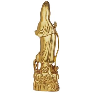 Design Toscano KY30475 7 Inch Golden Guan Yin Statue