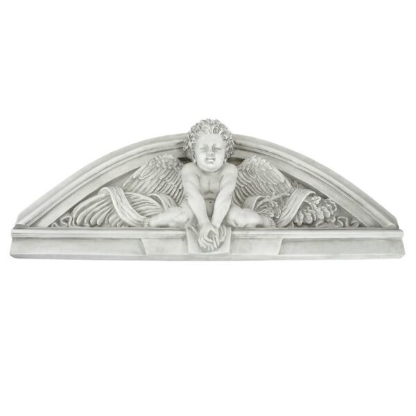 Design Toscano KY404948 31 1/2 Inch Cherubs Grande Welcome Pediment