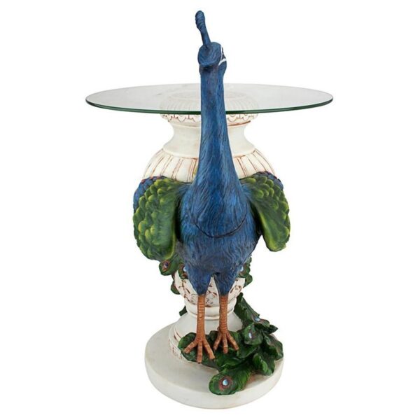 Design Toscano KY4128 17 1/2 Inch Staverden Castle Peacock Table