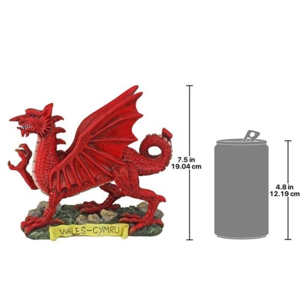 Design Toscano KY5193 8 1/2 Inch Desktop Welsh Dragon - Red