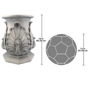 Design Toscano KY66148 14 Inch Peacock Riser Plinth Stone