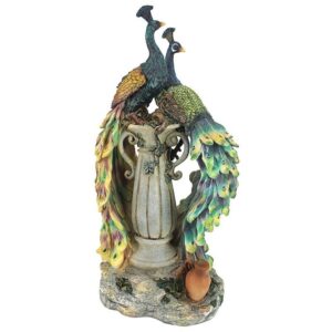 Design Toscano KY69768 9 1/2 Inch Peacocks in Paradise Statue