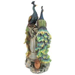 Design Toscano KY69768 9 1/2 Inch Peacocks in Paradise Statue