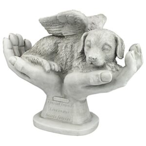 Design Toscano KY69912 15 1/2 Inch Dog in Gods Hands Pet Memorial Statue