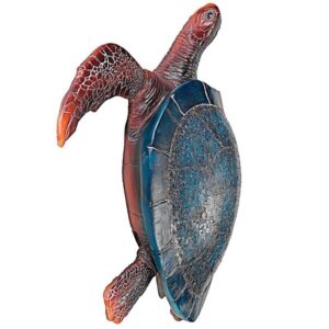 Design Toscano KY71074 33 1/2 Inch Sea Turtle Illuminated Wall Sculpture - Blue