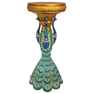 Design Toscano KY737 15 Inch Great Ruler Peacock Pedestal