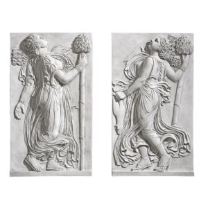 Design Toscano KY94055 21 Inch Set of Right and Left Greek Maenad Freizes