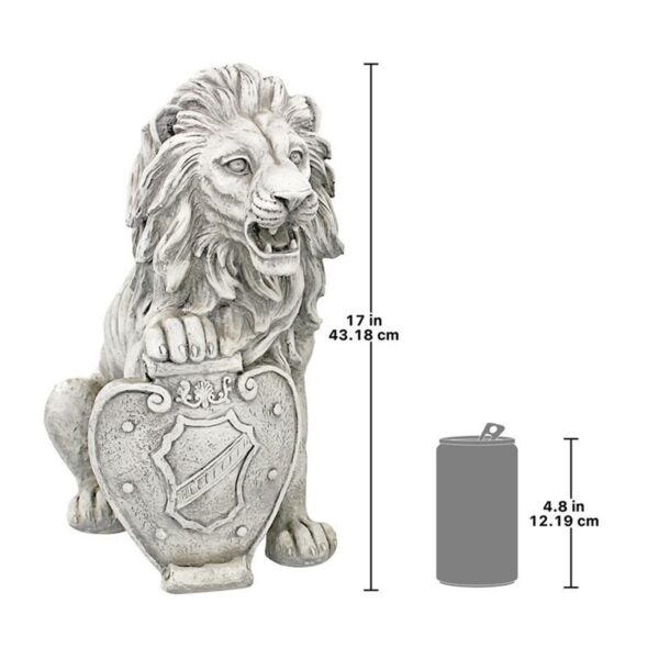 Design Toscano LY372882 9 Inch Right Castello Di Rocca Lion Statue