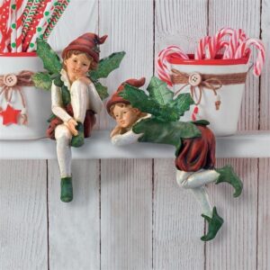 Design Toscano LY7102181 5 Inch Emmanuel Christmas Elf Sitter