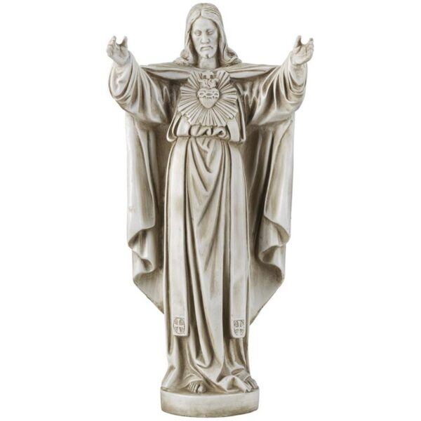 Design Toscano LY712152 10 1/2 Inch Sacred Heart of Jesus Garden Statue