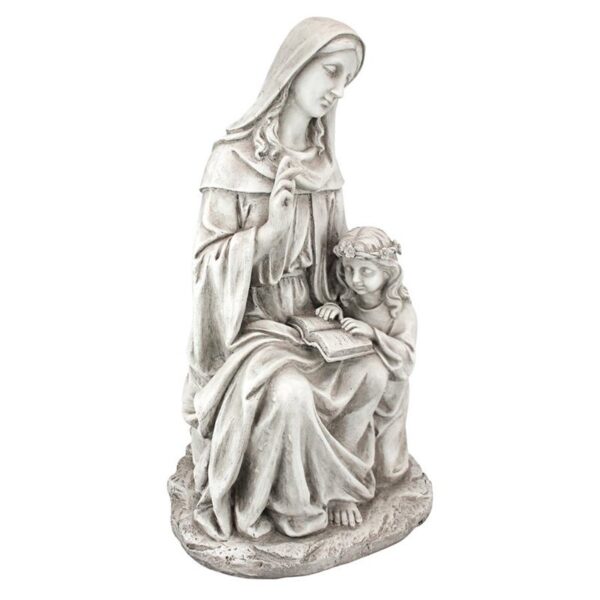 Design Toscano LY714059 12 1/2 Inch St Anne with Young Mary Mother of Jesus