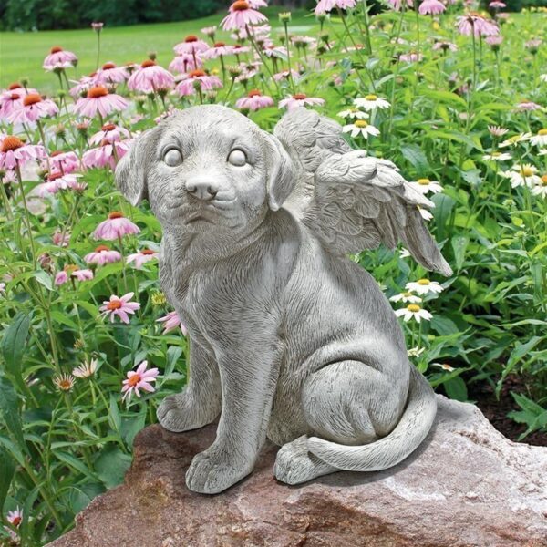 Design Toscano LY7154092 8 1/2 Inch Large Loving Friend Memorial Dog Angel