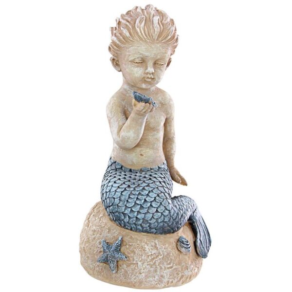 Design Toscano LY7210511 5 Inch Little Boy Merman Holding a Starfish