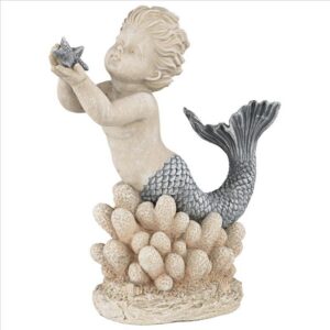 Design Toscano LY7210862 10 Inch Gifts From Sea Merboy Starfish Statue