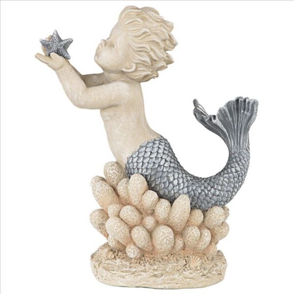 Design Toscano LY7210862 10 Inch Gifts From Sea Merboy Starfish Statue