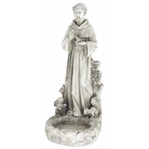 Design Toscano LY78445 7 Inch Saint Francis Reflection Pool Birdbath Statue