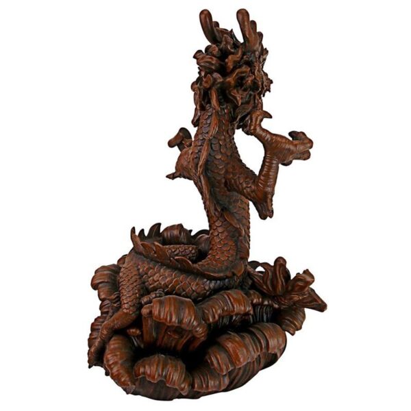 Design Toscano LY815053 13 Inch Dragon King of the Four Seas Statue - Walnut