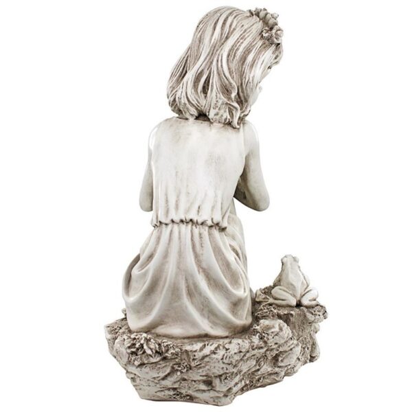 Design Toscano LY819163 13 1/2 Inch Pausing by The Pond Little Girl Statue