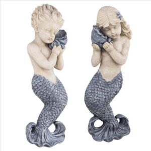 Design Toscano LY82105433 4 Inch Sounds of The Sea Mermaid Wall Sculpture Set