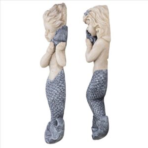 Design Toscano LY82105433 4 Inch Sounds of The Sea Mermaid Wall Sculpture Set