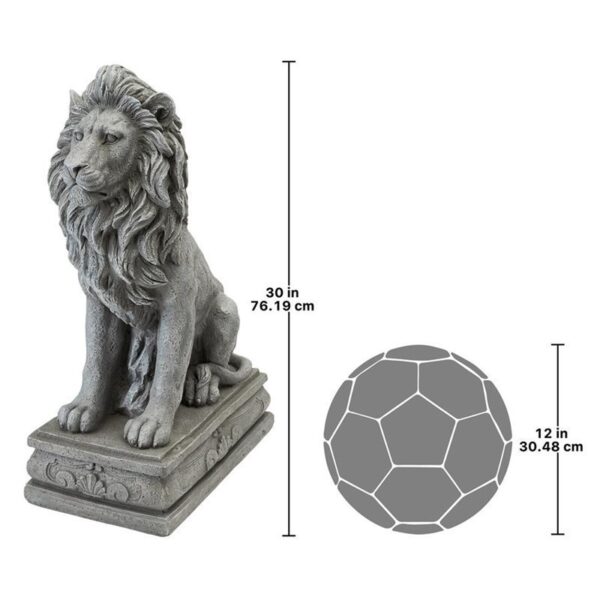 Design Toscano LY88278 11 1/2 Inch Fouquet Royal Palace Sentinel Lion