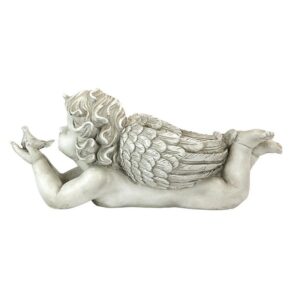 Design Toscano LY88309 19 Inch Gods Messenger Cherub with Bird Statue