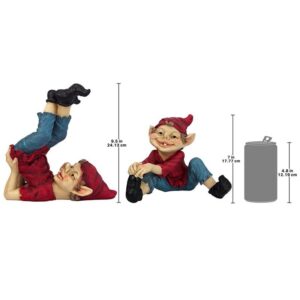 Design Toscano LY959066 9 1/2 Inch Elves, Set of 2