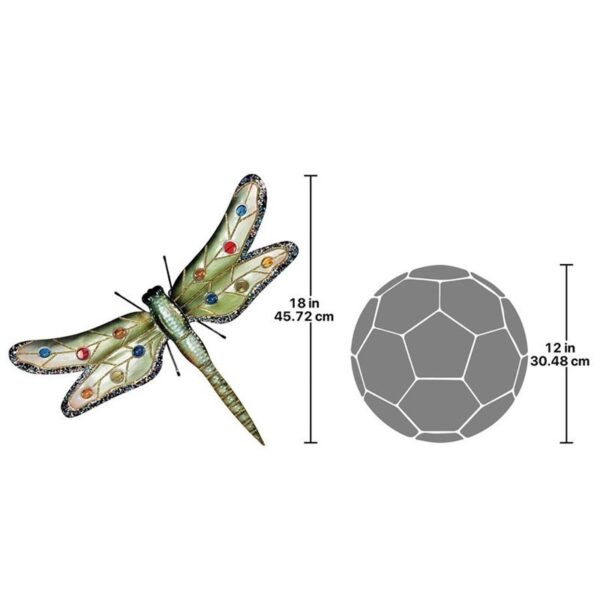 Design Toscano MH13328 25 Inch Oversized Metal Dragonfly Plaque