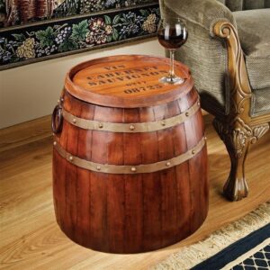 Design Toscano MH30119 19 1/2 Inch French Wine Barrel Side Table