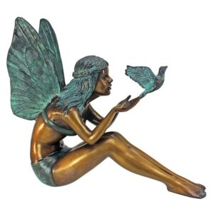 Design Toscano MP9222 11 Inch Bird Fairy Statue - Bronze