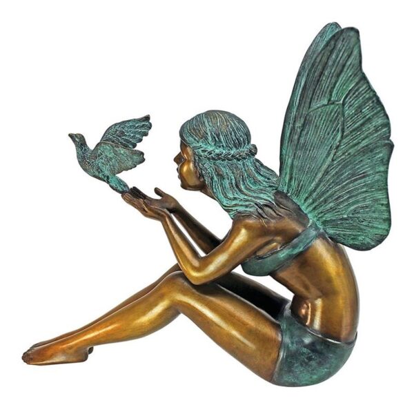 Design Toscano MP9222 11 Inch Bird Fairy Statue - Bronze