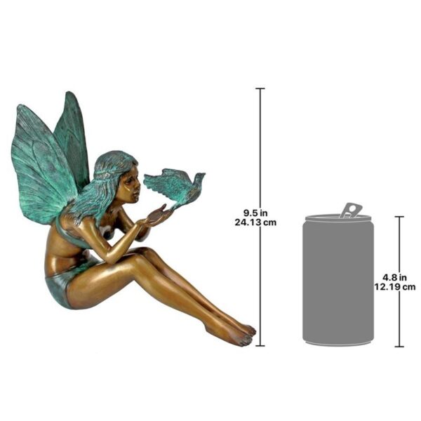 Design Toscano MP9222 11 Inch Bird Fairy Statue - Bronze