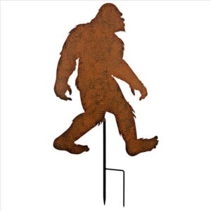 Design Toscano NA118 19 Inch Bigfoot Spotted Metal Silhouette Yeti Garden Stake