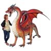 Design Toscano NE100043 108 1/2 Inch Giant Welsh Dragon Statue - Red