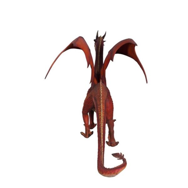 Design Toscano NE100043 108 1/2 Inch Giant Welsh Dragon Statue - Red