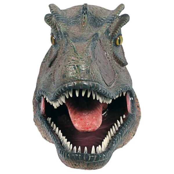 Design Toscano NE100052 11 1/2 Inch Allosaurus Wall Trophy Mouth Open Dinosaur