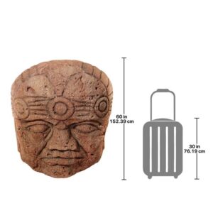 Design Toscano NE100083 51 Inch Colossal Megalithic Olmec Head Statue