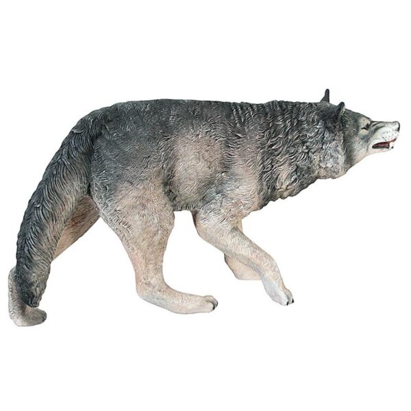 Design Toscano NE100096 50 1/2 Inch Growling Gray Wolf Statue