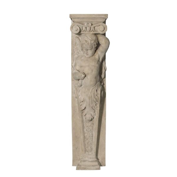 Design Toscano NE107017 11 1/2 Inch Right Fontainebleau Cherub Pilaster