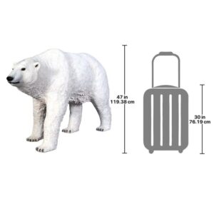 Design Toscano NE110009 76 1/2 Inch Polar Bear on the Prowl Statue