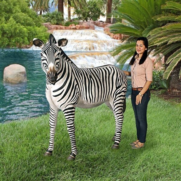 Design Toscano NE110075 58 Inch Grand Scale Adult Zebra Statue