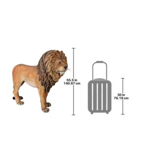 Design Toscano NE110101 74 1/2 Inch Life Size King of The Lions Statue