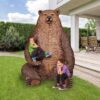 Design Toscano NE130011 66 Inch Sitting Pretty Bear Statue - Brown