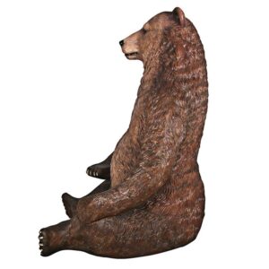 Design Toscano NE130011 66 Inch Sitting Pretty Bear Statue - Brown