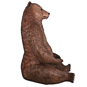 Design Toscano NE130011 66 Inch Sitting Pretty Bear Statue - Brown