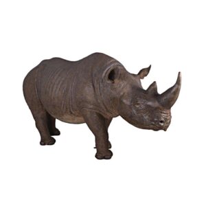 Design Toscano NE140042 125 Inch Life Sized Rhinoceros Statue - Black