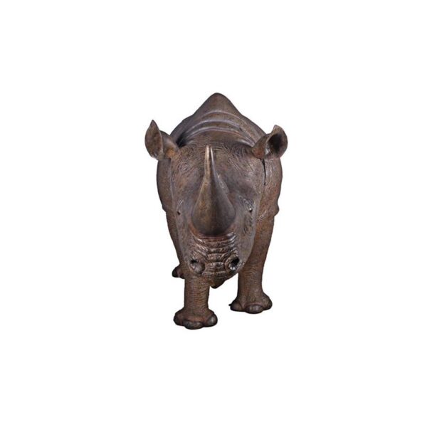 Design Toscano NE140042 125 Inch Life Sized Rhinoceros Statue - Black